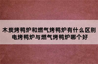 木炭烤鸭炉和燃气烤鸭炉有什么区别 电烤鸭炉与燃气烤鸭炉哪个好